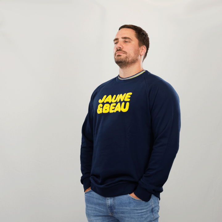 Pull homme col rond jaune et beau ASM Clermont