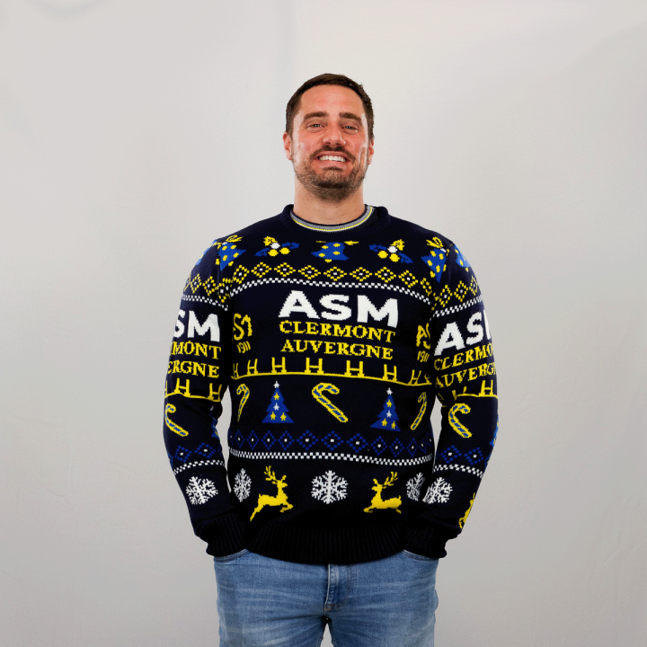 Pull de noël homme 2023 ASM Clermont