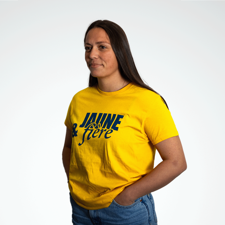 Tee-shirt Femme Jaune et Fière