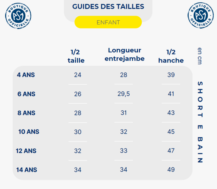 Short de bain enfant Mastic ASM Clermont