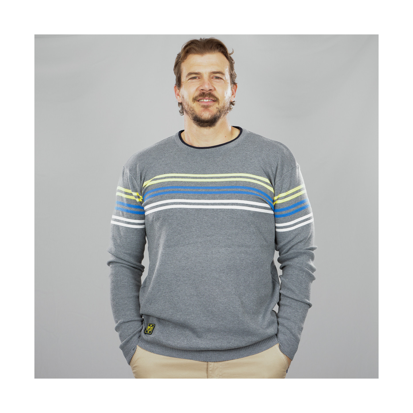 Noir ébène | Pull à col rond - Homme - Laine d'agneau | Woolover FR Noir ébène | Pull à col rond - Homme - Laine d'agneau | Woolover FR